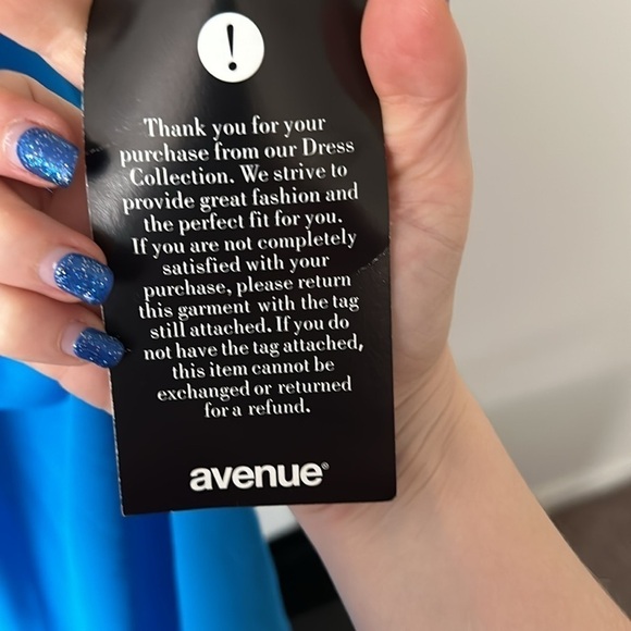 Avenue bright blue layered dress size 26/28 - Picture 7 of 10